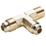 Flare to Pipe - Run Tee - Brass 45 Flare Fittings